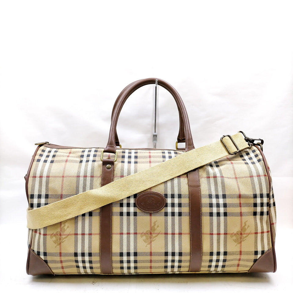 Burberry Boston Brown PVC Travel Bag