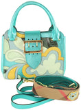 Burberry Buckle Multicolor Calfskin Satchel