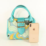 Burberry Buckle Multicolor Calfskin Satchel