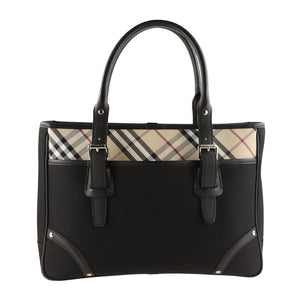 Burberry Check Black Nylon Shoulder Bag