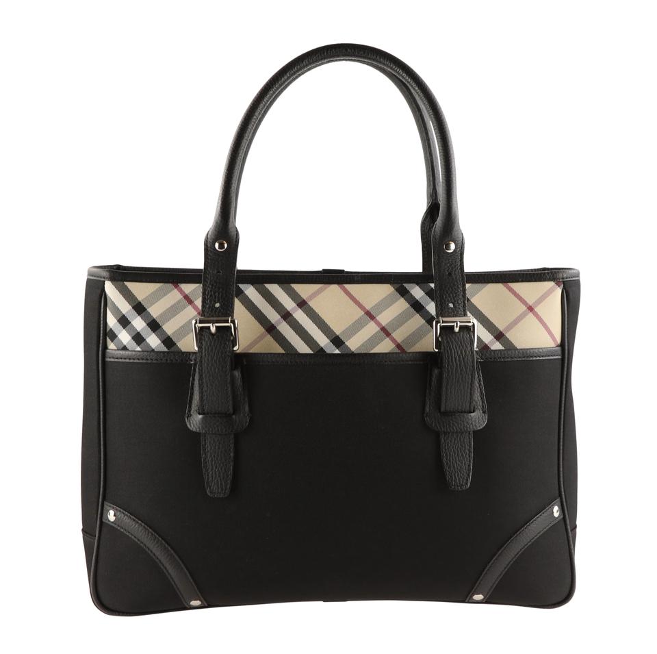 Burberry Check Black Nylon Shoulder Bag