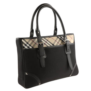 Burberry Check Black Nylon Shoulder Bag
