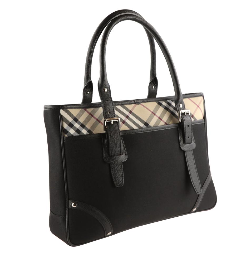 Burberry Check Black Nylon Shoulder Bag