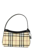 Burberry Check Handbag Beige Canvas Shoulder Bag