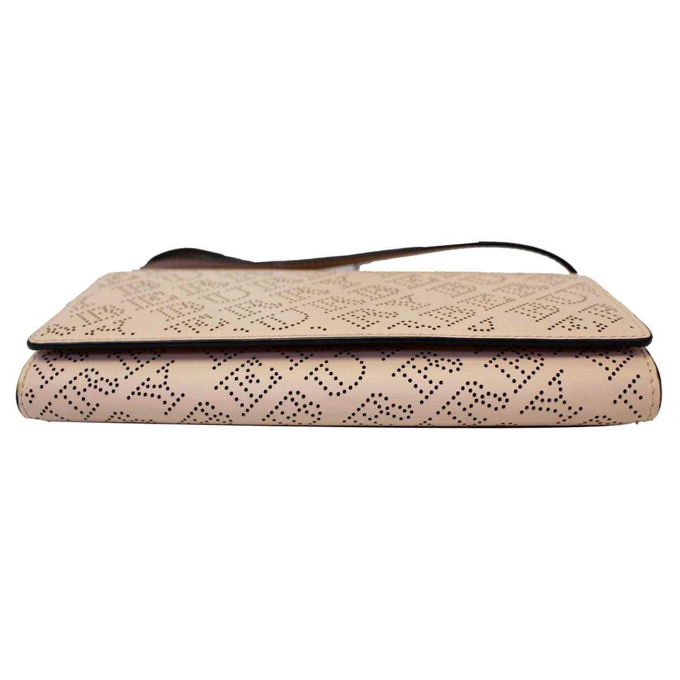 Burberry Hampshire Off White Perforated Leather Cross Body Bag