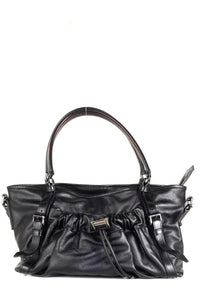 Burberry Handle Black Leather Shoulder Bag