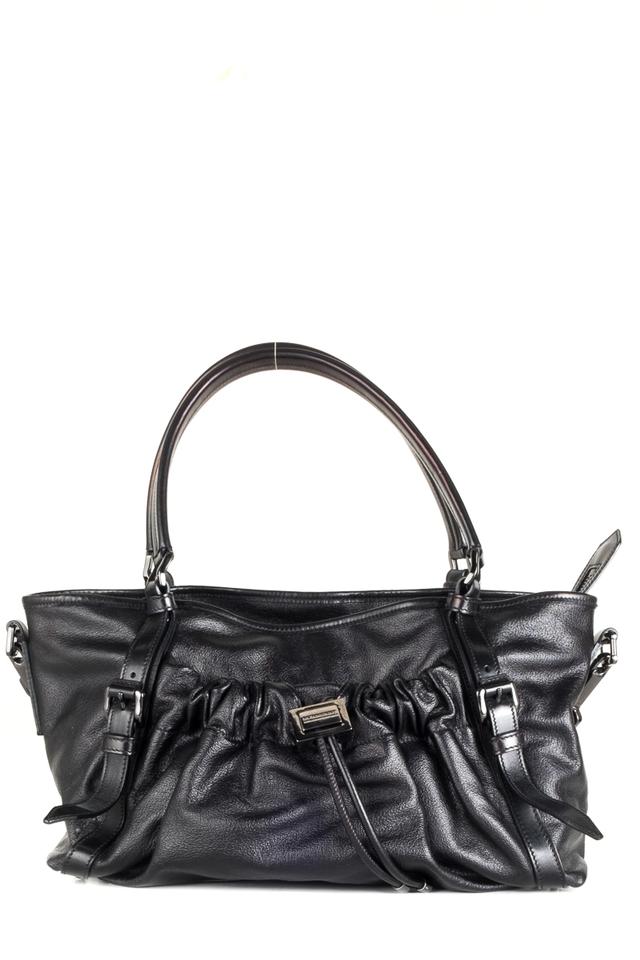 Burberry Handle Black Leather Shoulder Bag