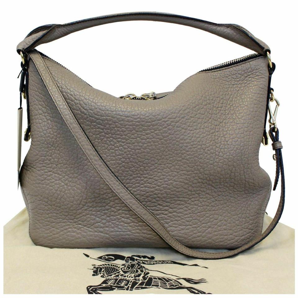 Burberry Shoulder Ledbury Grain Leather Hobo Bag