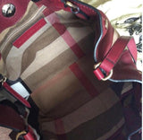 Burberry Maidstone Small Red Leather Shoulder Bag