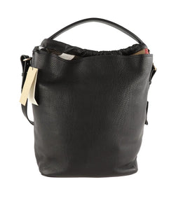Burberry Medium Ashby Black Leather Hobo Bag