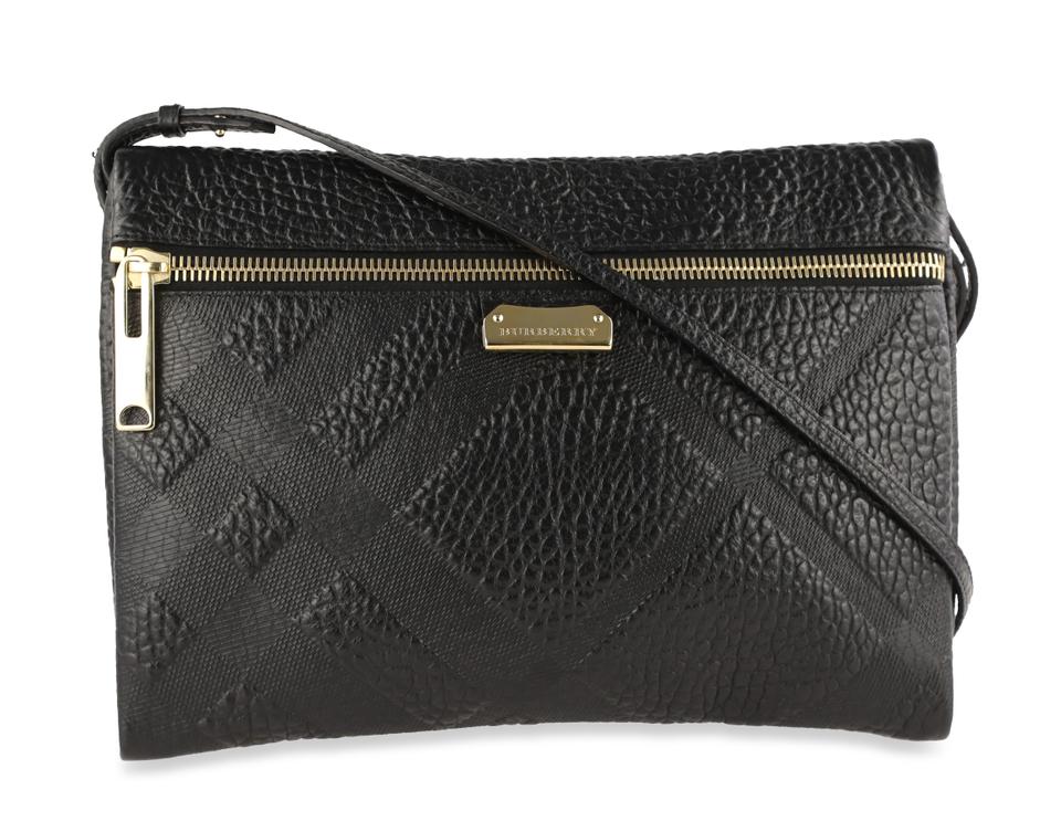 Burberry Medium Balmoral Black Calfskin Leather Clutch
