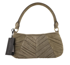 Burberry Prorsum The Sling Mushroom Gray Suede Shoulder Bag
