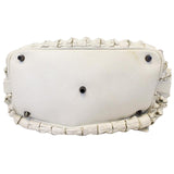 Burberry Ruffle Small Lowry White Leather Shoulder Bag