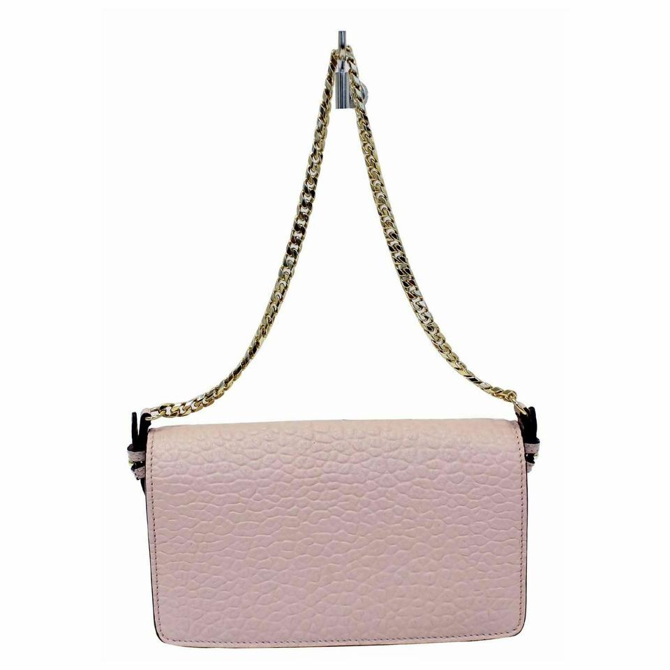 Burberry Signature Grain Madison Small Light Pink Leather Clutch