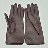 BURBERRY Snakeskin Brown Lamnskin Leather Gloves