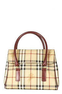 Burberry Tan House Check Handbag Brown Canvas Shoulder Bag