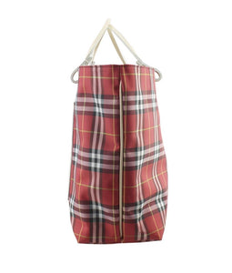 Burberry Vintage Nova Check Red Nylon Tote