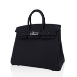 Hermes Birkin 25 Bag Black Togo Leather with Palladium Hardware