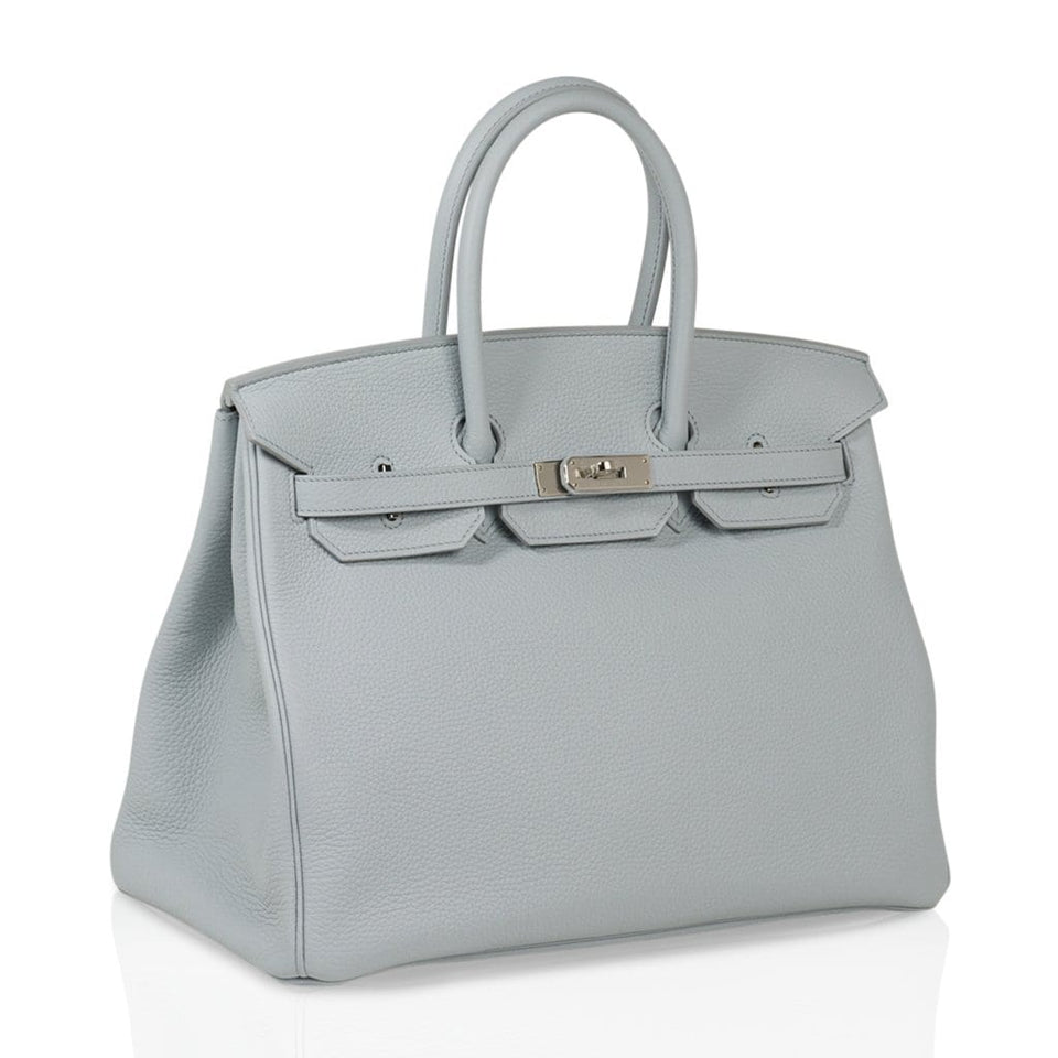 Hermes Birkin 35 Bag Blue Bleu Pale Togo Palladium Hardware