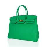 Hermes Birkin 35 Bag Bamboo Togo Leather with Gold Hardware