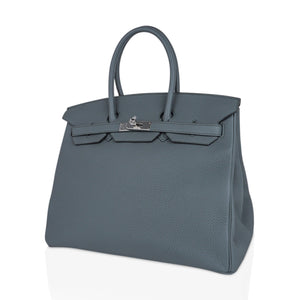 Hermes Birkin 35 Bag Vert Amande Togo Leather with Palladium Hardware