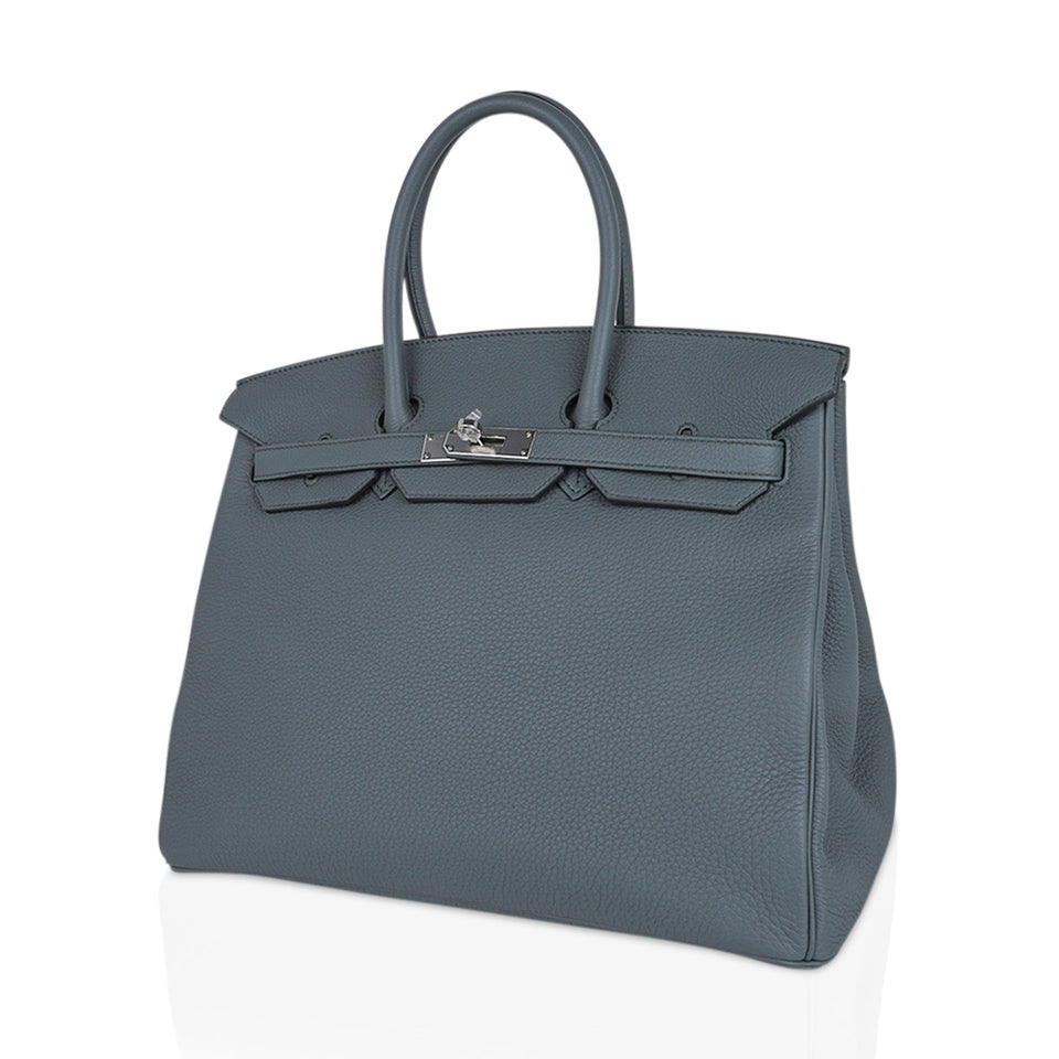 Hermes Birkin 35 Bag Vert Amande Togo Leather with Palladium Hardware