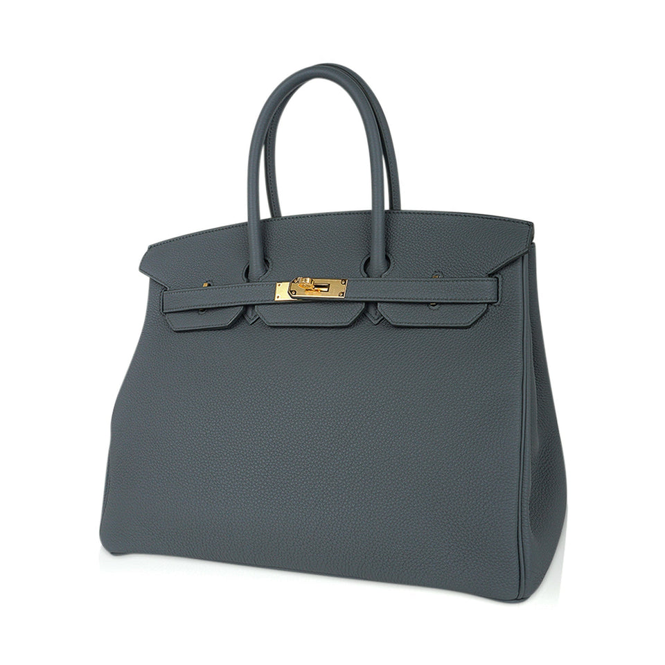 Hermes Birkin 35 Bag Vert Amande Togo Leather with Gold Hardware