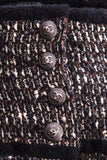 Chanel FW '06  Black & Brown Tweed Mini Skirt SZ 36