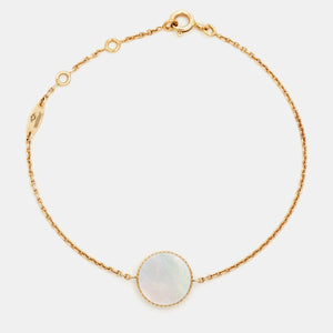 Dior Rose Des Vents Mother Of Pearl Diamond 18K Yellow Gold Bracelet
