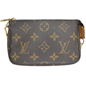 Louis Vuitton Mini Pochette Accessoires  Canvas Clutch Bag
