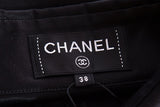 Chanel Black Silk Satin Blouse SZ 38