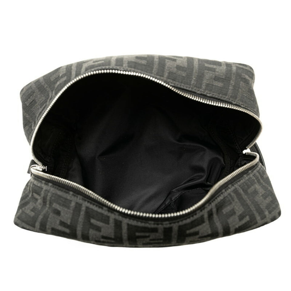Fendi  Canvas Leather Clutch Bag Pouch (Pre-Owned)