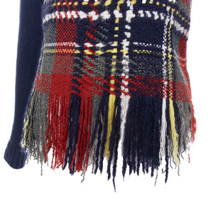 Dior plaid tartan cashmere silk sweater