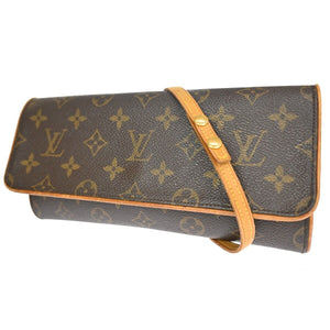 Louis Vuitton Pochette Twin Gm  Canvas Clutch Bag