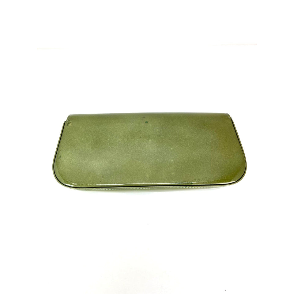 Louis Vuitton Patent Leather Sobe Green Clutch