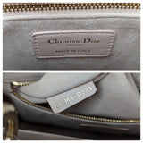 Christian Dior Powder Pink Cannage Lambskin Medium Lady Dior