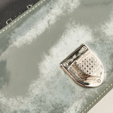 Dior Grey Micro Cannage Patent Leather Mini Diorama Shoulder Bag