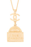 Chanel 2022 Gold Long CC Rue Cambon Necklace