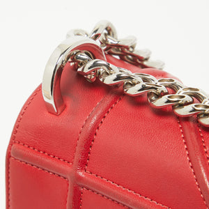 Dior Red Leather Medium Diorama Flap Shoulder Bag..