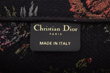 Dior Black Floral Embroidered Book Tote Handbag