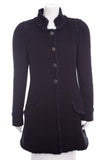 Chanel Black Tweed Button Up Jacket  SZ 44