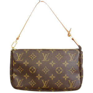 Louis Vuitton Pochette Accessoire  Canvas Clutch Bag