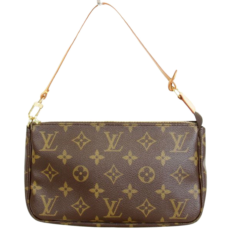 Louis Vuitton Pochette Accessoire  Canvas Clutch Bag