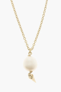 Dior Golden Effect Brass Jardin D'hiver Long Necklace With Pendan