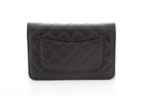 Chanel 2020 Black Lambskin Wallet on Chain Cross-Body