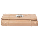 Dior Beige Leather Diorama Trifold Wallet..