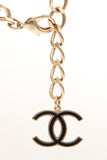 Chanel 2015 Black and Gold Name Plate Rue Cambon Necklace