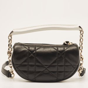 Dior Black Cannage Leather Micro Vibe Hobo