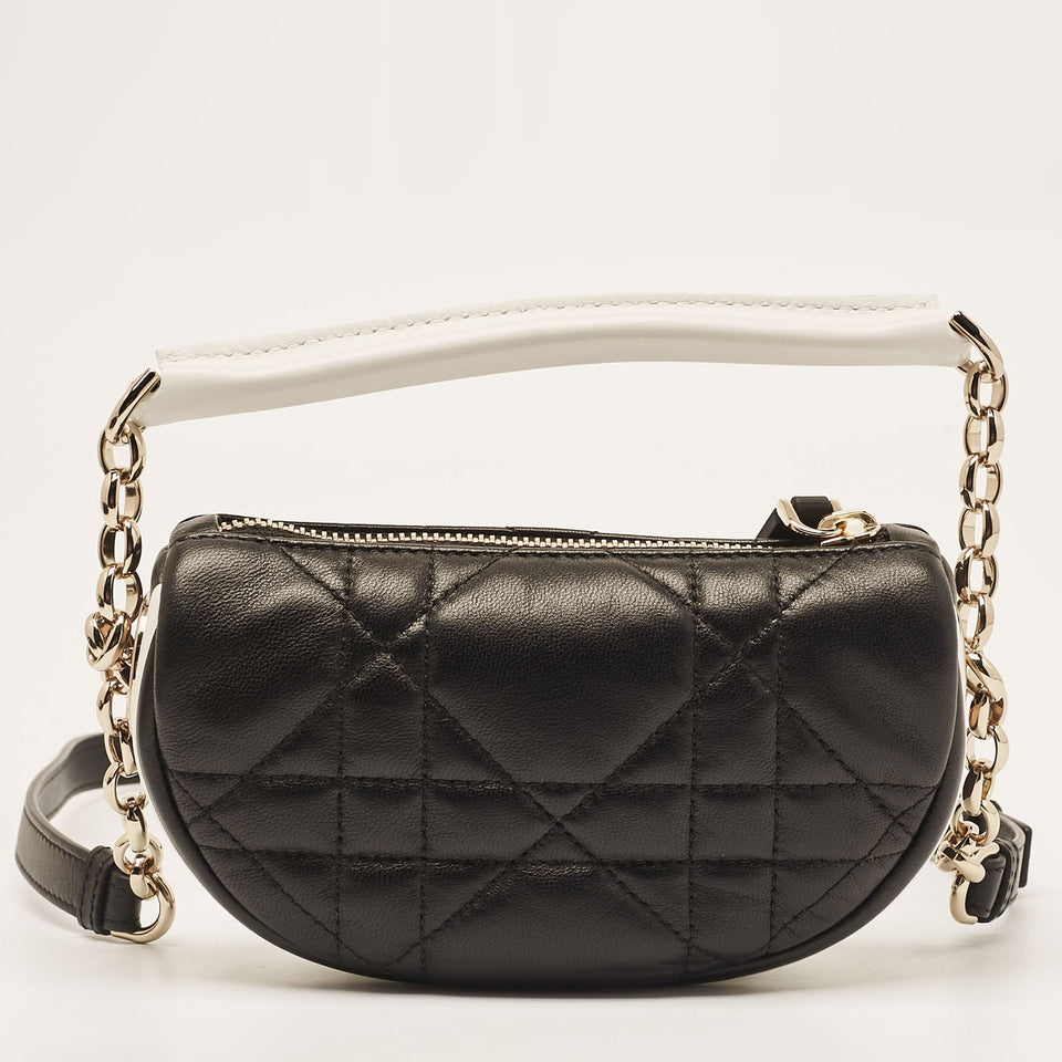 Dior Black Cannage Leather Micro Vibe Hobo