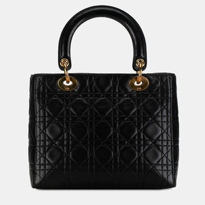 Medium Lambskin Cannage Lady Dior